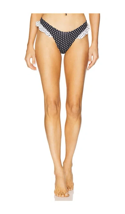 Frankies Bikinis Sandy Bikini Bottom In Classic Polka Dot Print