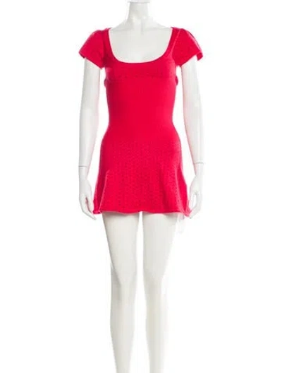 Pre-owned Frankies Bikinis Scoop Neck Mini Dress In Multi