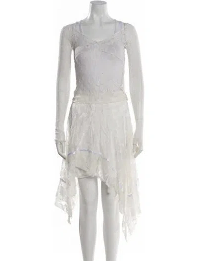 Pre-owned Frankies Bikinis Short Set W/ Tags In White