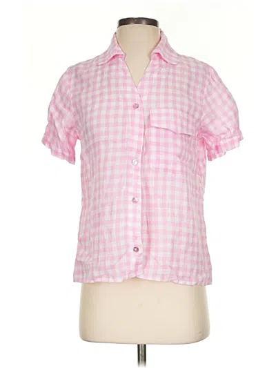 Pre-owned Frankies Bikinis Short Sleeve Blouse In Pink