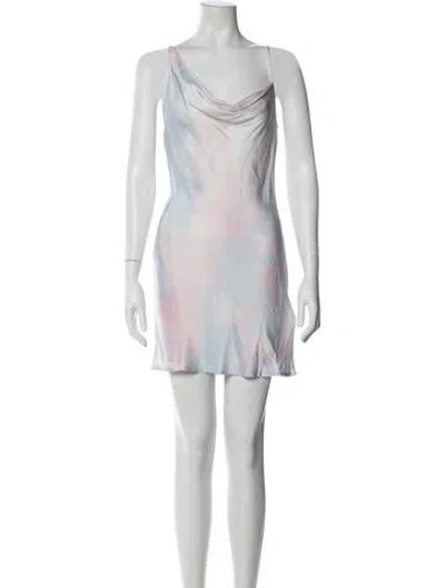 Pre-owned Frankies Bikinis Silk Mini Dress In Multi