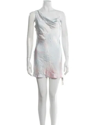 Pre-owned Frankies Bikinis Silk Mini Dress In Pink