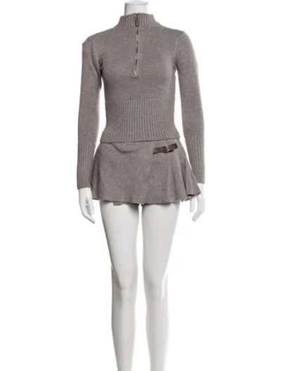 Pre-owned Frankies Bikinis Skirt Set In Neutral