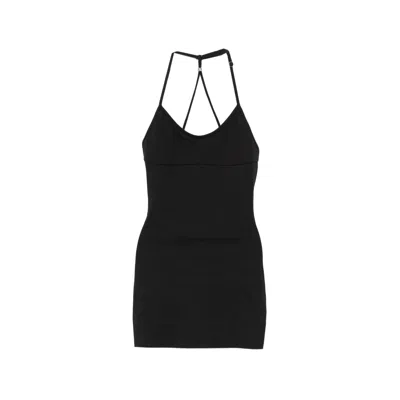 Frankies Bikinis Sleeveless Fitted Dress In Black