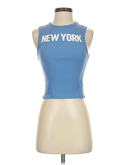 Pre-owned Frankies Bikinis Sleeveless T-shirt In Blue