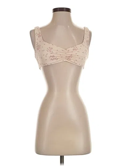 Pre-owned Frankies Bikinis Sleeveless Top Ivory Sweetheart Neckline Tops