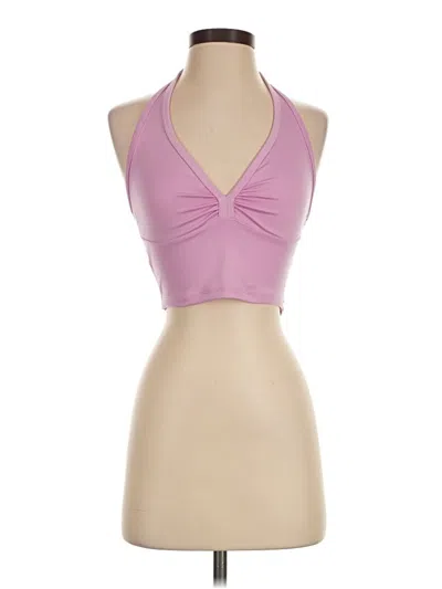 Pre-owned Frankies Bikinis Sleeveless Top Pink Halter Neckline Tops