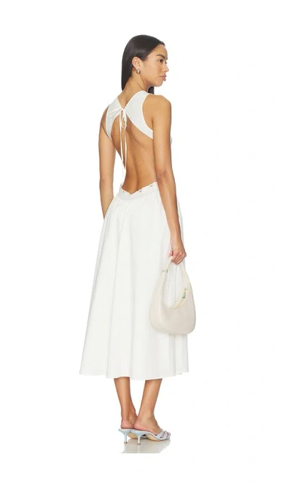 Frankies Bikinis Soleil Cotton Midi Dress In White