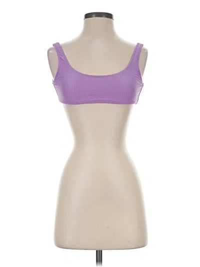 Pre-owned Frankies Bikinis Sports Bra In Purple