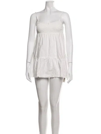 Pre-owned Frankies Bikinis Square Neckline Mini Dress In Pink