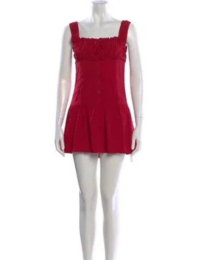 Pre-owned Frankies Bikinis Square Neckline Mini Dress W/ Tags In Pink