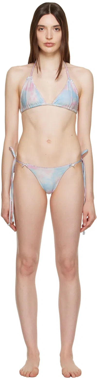 Frankies Bikinis Ssense Exclusive Multicolor Tia & Mackenzie Bikini In Dyed Daisy