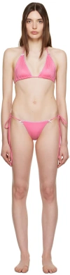 Frankies Bikinis Tia Eyelet Bikini Bottom In Candy Crush