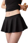 Frankies Bikinis Star Low Rise Skort In Black In Black