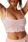 Frankies Bikinis Star Shine Jacquard Tank Top In Pink Petals In Multi