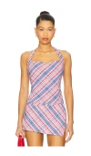 Frankies Bikinis Sterling Cotton-blend Halter Top In Multi