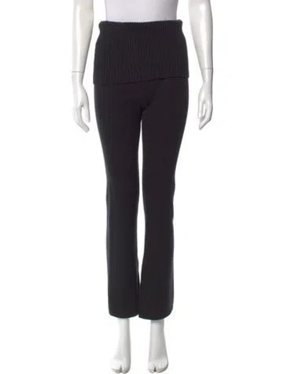 Pre-owned Frankies Bikinis Straight Leg Pants In Black