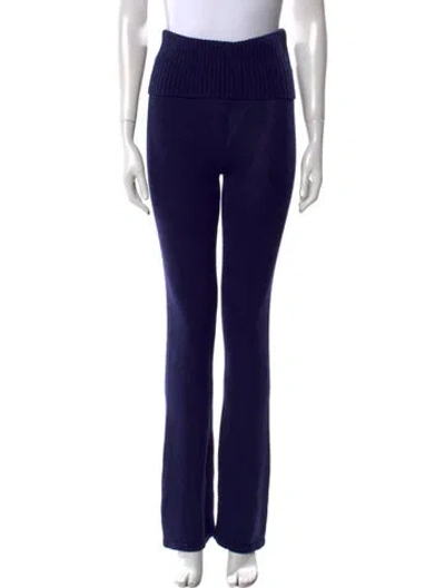 Pre-owned Frankies Bikinis Straight Leg Pants In Blue