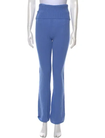 Pre-owned Frankies Bikinis Straight Leg Pants In Blue
