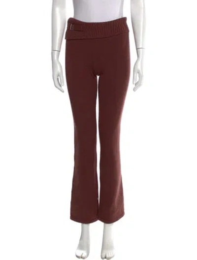 Pre-owned Frankies Bikinis Straight Leg Pants In Brown