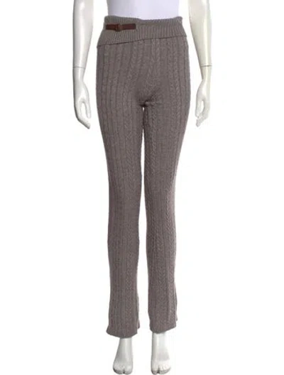 Pre-owned Frankies Bikinis Straight Leg Pants In Gray