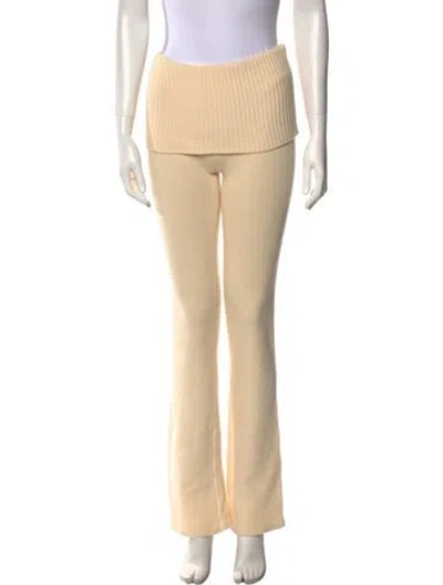 Pre-owned Frankies Bikinis Straight Leg Pants In Neutral