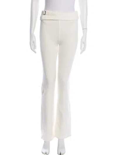 Pre-owned Frankies Bikinis Straight Leg Pants In White