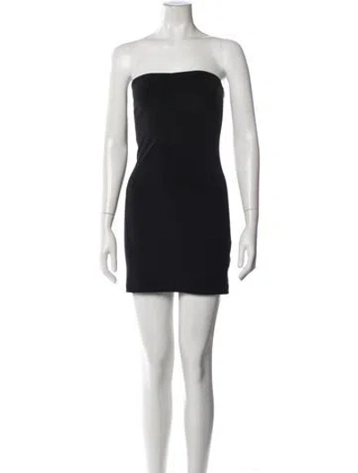 Pre-owned Frankies Bikinis Strapless Mini Dress In Black