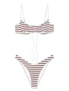 Frankies Bikinis Striped Bikini Set