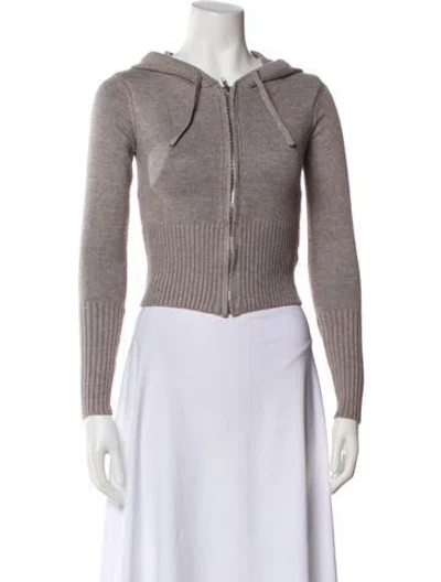 Pre-owned Frankies Bikinis Striped Jacket In Gray