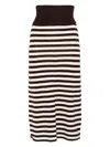 Frankies Bikinis Brown Bella Hadid Edition Tucker Knit Midi Skirt In Brown