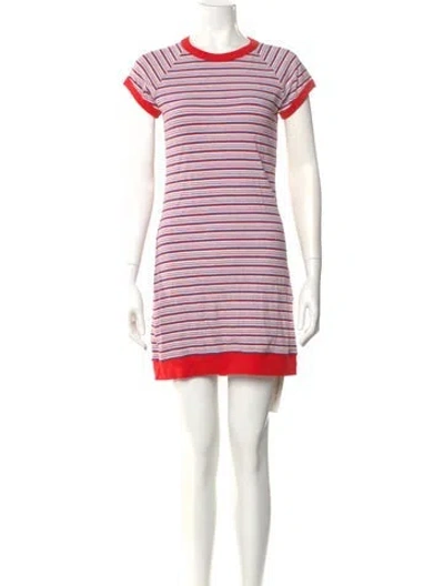 Pre-owned Frankies Bikinis Striped Mini Dress In Multi