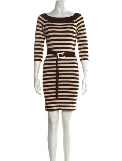 Pre-owned Frankies Bikinis Striped Mini Dress In Multi