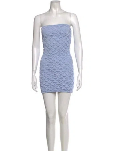 Pre-owned Frankies Bikinis Striped Mini Dress W/ Tags In Blue