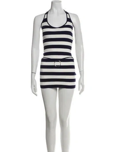 Pre-owned Frankies Bikinis Striped Mini Dress W/ Tags In Multi