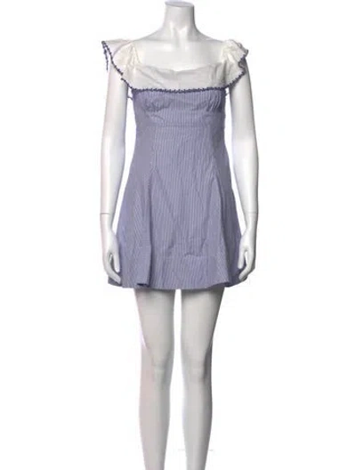 Pre-owned Frankies Bikinis Striped Mini Dress W/ Tags In Purple