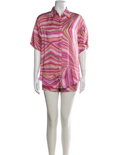 Pre-owned Frankies Bikinis Striped Set In Multicolor