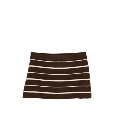Frankies Bikinis Striped Skirt In Black