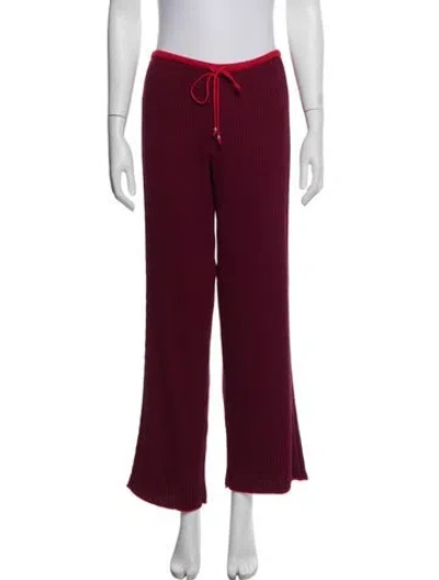 Pre-owned Frankies Bikinis Sweatpants W/ Tags In Burgundy