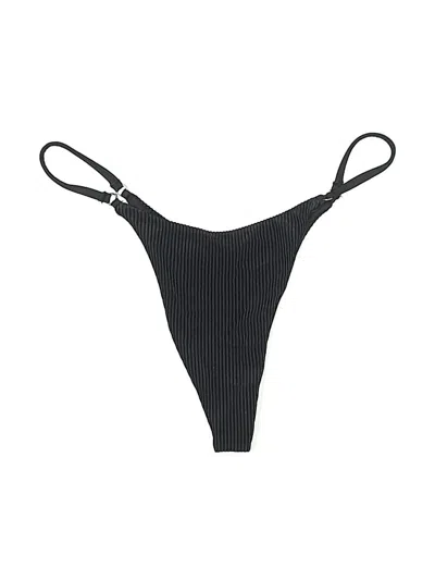 Pre-owned Frankies Bikinis Swimsuit Bottoms In Black