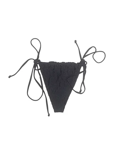 Pre-owned Frankies Bikinis Swimsuit Bottoms In Black