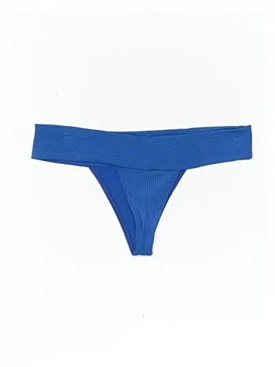 Pre-owned Frankies Bikinis Swimsuit Bottoms In Blue