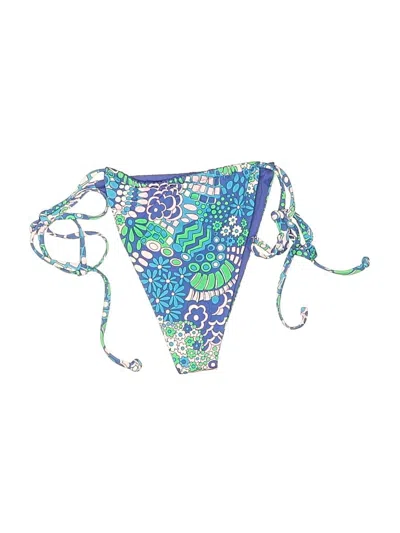 Pre-owned Frankies Bikinis Swimsuit Bottoms In Blue