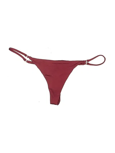 Pre-owned Frankies Bikinis Swimsuit Bottoms In Burgundy