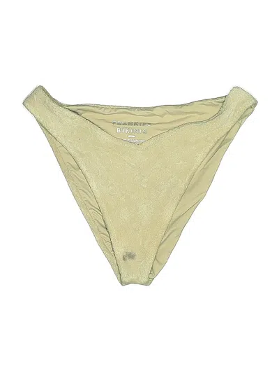 Pre-owned Frankies Bikinis Swimsuit Bottoms In Gold