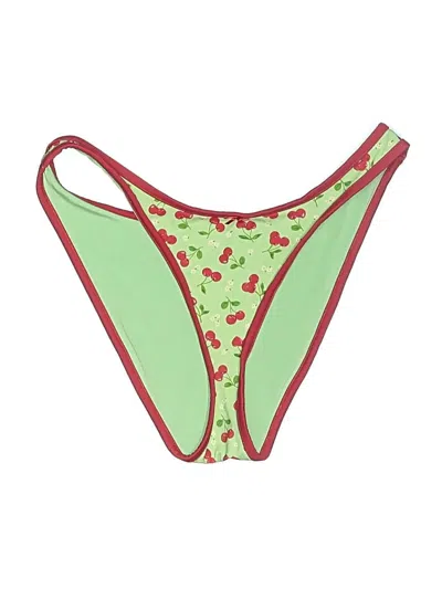 Pre-owned Frankies Bikinis Swimsuit Bottoms In Green