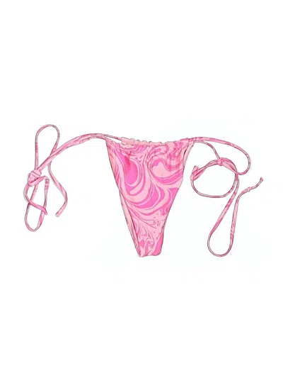 Pre-owned Frankies Bikinis Swimsuit Bottoms In Pink
