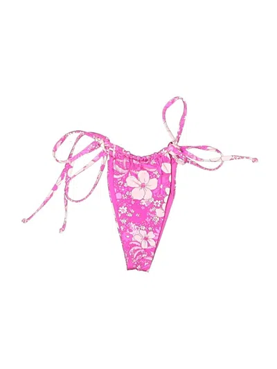 Pre-owned Frankies Bikinis Swimsuit Bottoms In Pink