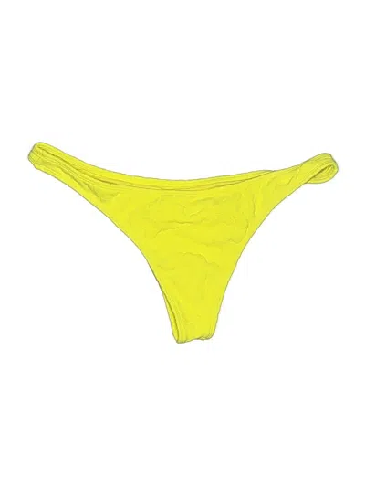 Pre-owned Frankies Bikinis Swimsuit Bottoms In Yellow