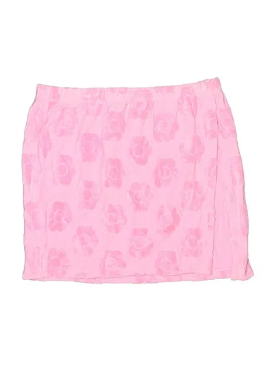 Pre-owned Frankies Bikinis Swimsuit Cover Up In Pink